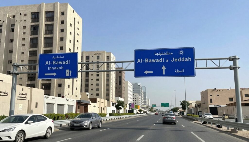 إرشادات الوصول إلى حي البوادي جدة