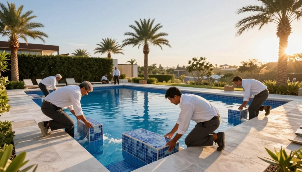 انشاء مسبح فاخر خطوة بخطوة انشاء مسبح فاخر خطوة بخطوة