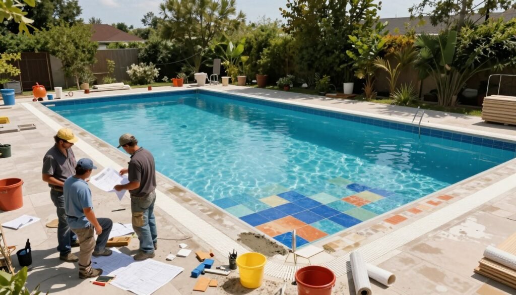 تكلفة ترميم المسبح