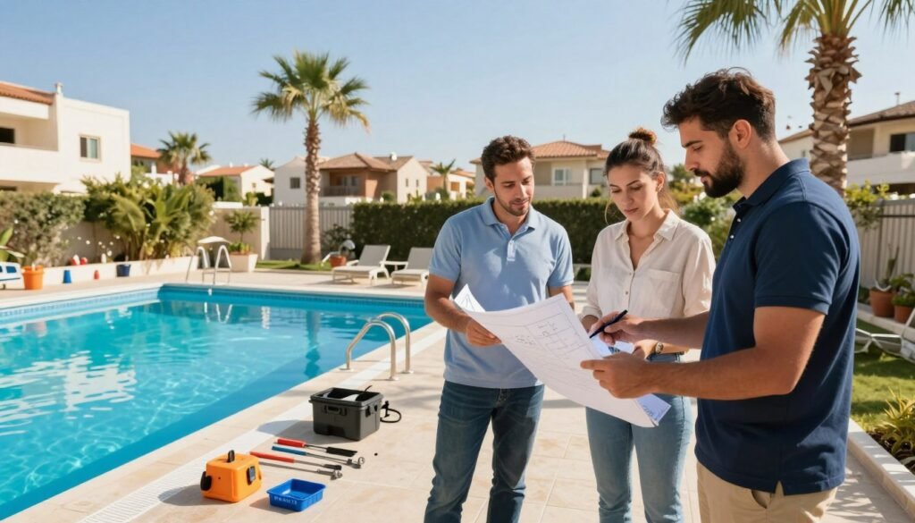 فريق ترميم مسابح حي المرجان