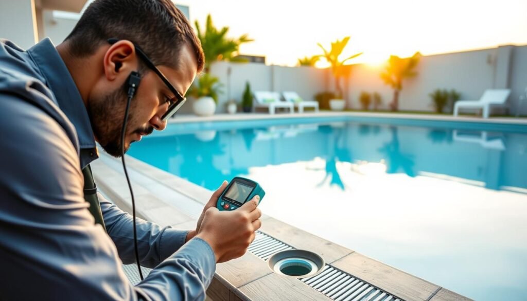 كشف تسربات المسابح