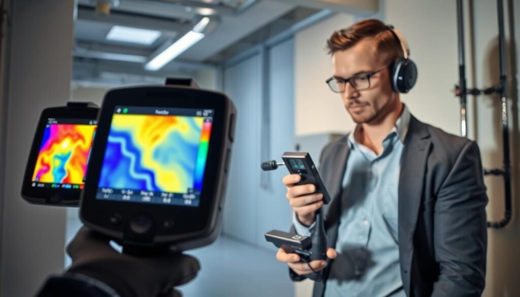 كشف تسربات المياه أجهزة استشعار حراري صوتي كشف تسربات المياه أجهزة استشعار حراري صوتي