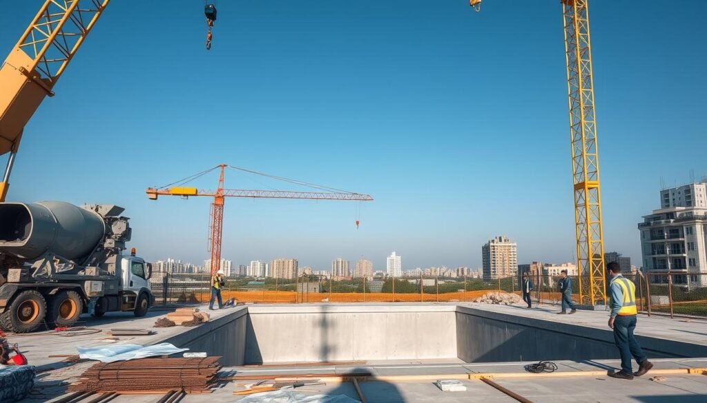 مراحل البناء والخرسانة المسلحة